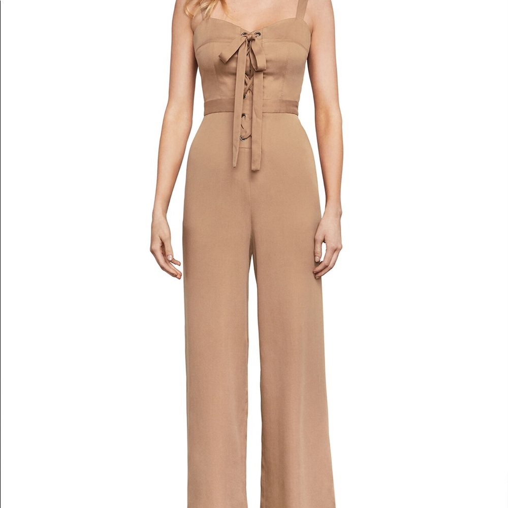 BCBG “Becka” Tan Jumpsuit Size 12